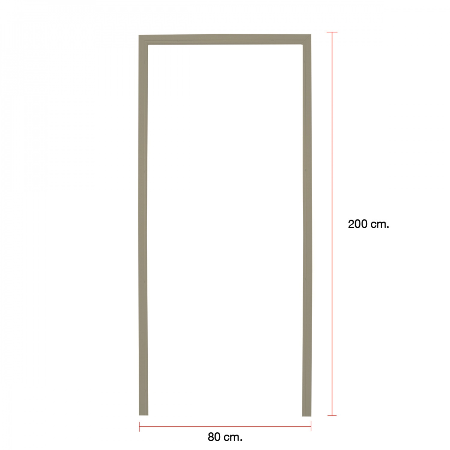 WELLINGTAN วงกบประตู UPVC ขนาด 80x200 ซม. สีเบจ
