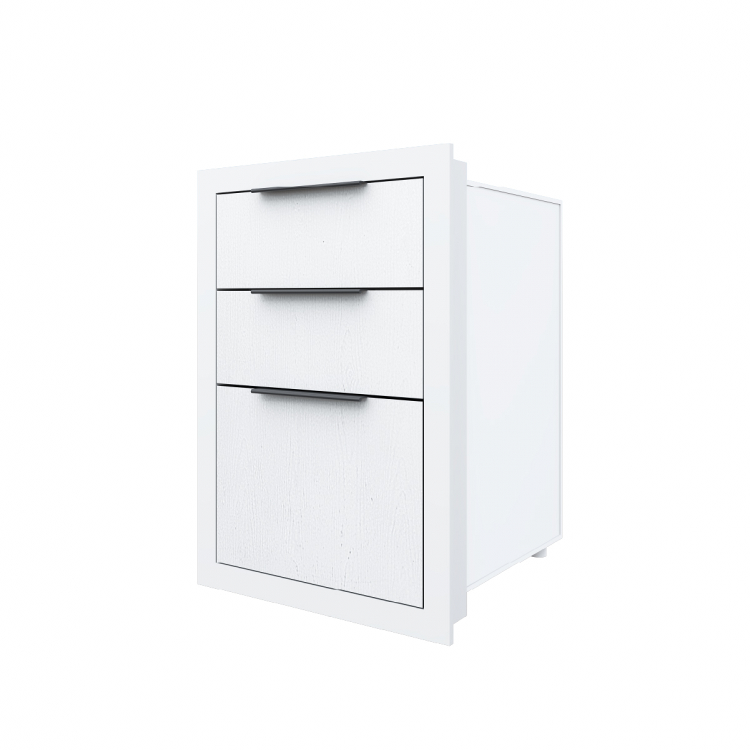CLOSE Lumine  ตู้ลิ้นชัก uPVC  44X65 ซม. เซาะร่อง สีเพียวไวท์