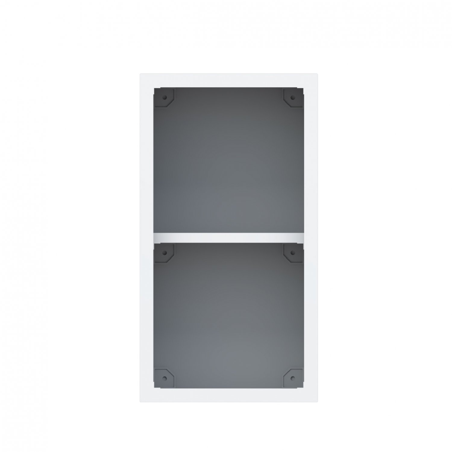CLOSE Lumine  ชั้นเข้ามุม uPVC  30x60x33 ซม. เซาะร่อง สีเพียวไวท์
