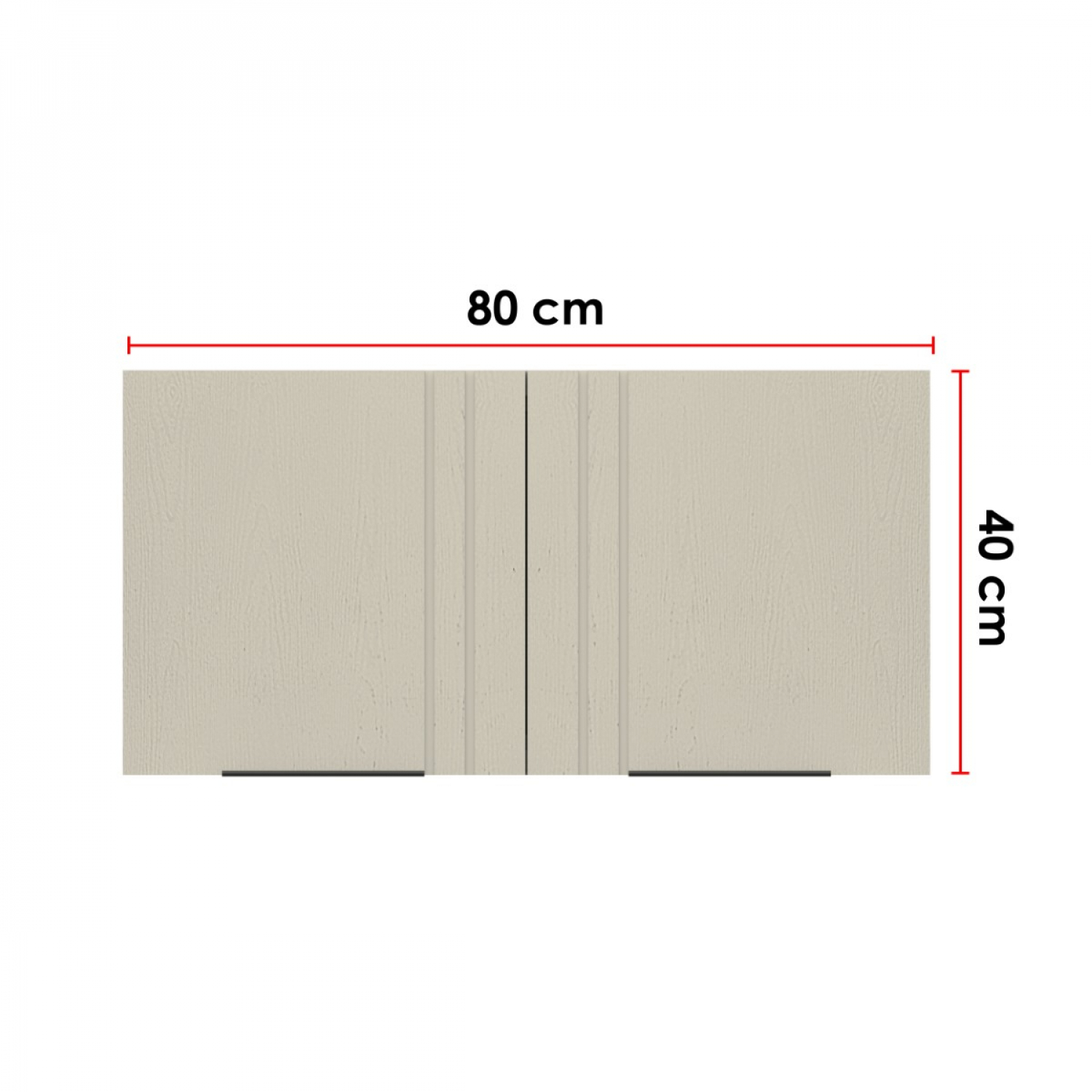 CLOSE Lumine  ตู้แขวนคู่เสริม uPVC  80x40 ซม. เซาะร่อง สีอัลมอนด์
