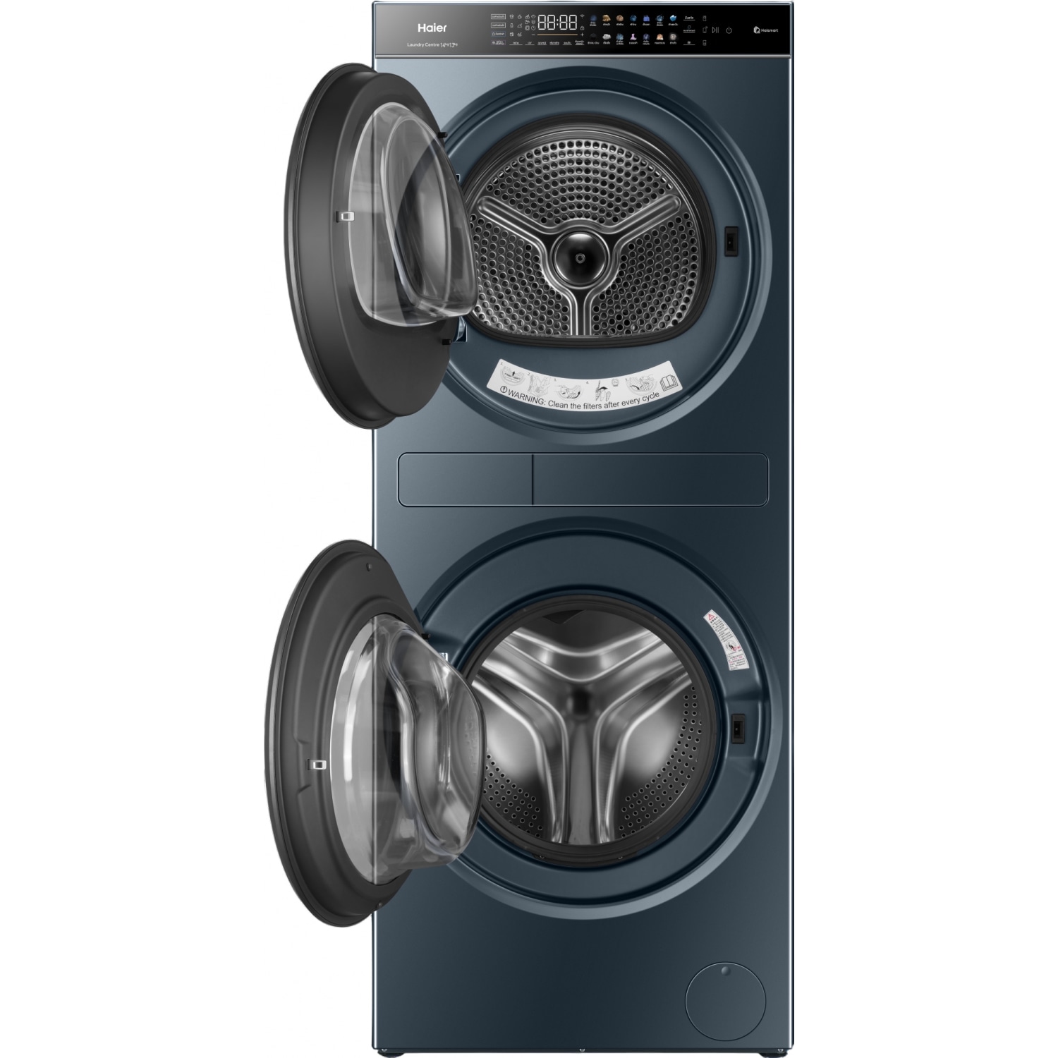 HAIER เครื่องซักผ้า/อบผ้า ขนาด 14/13 กก. รุ่น HWD140-BD14LCGNU1 สีดำ