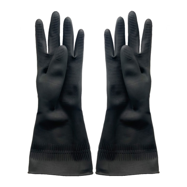 Poly-Brite ถุงมือยางธรรมชาติแบบหนา (Size L) รุ่น HEAVY–DUTY สีดำ