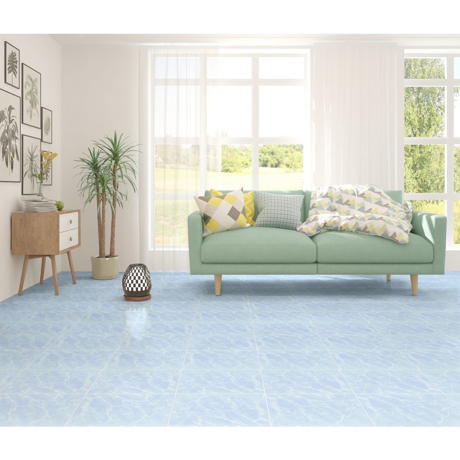 MARBELLA 40X40 ซม. กระเบื้องปูพื้น รุ่น ลายคราม บลู (MB) (6P) Gloss A