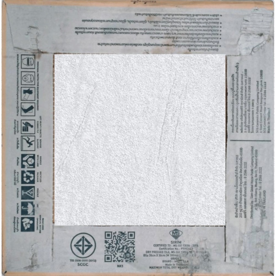 MARBELLA 12x12 กระเบื้องปูพื้น รุ่น ภูผานิล เทาอ่อน  (MB) (11P) Matt A