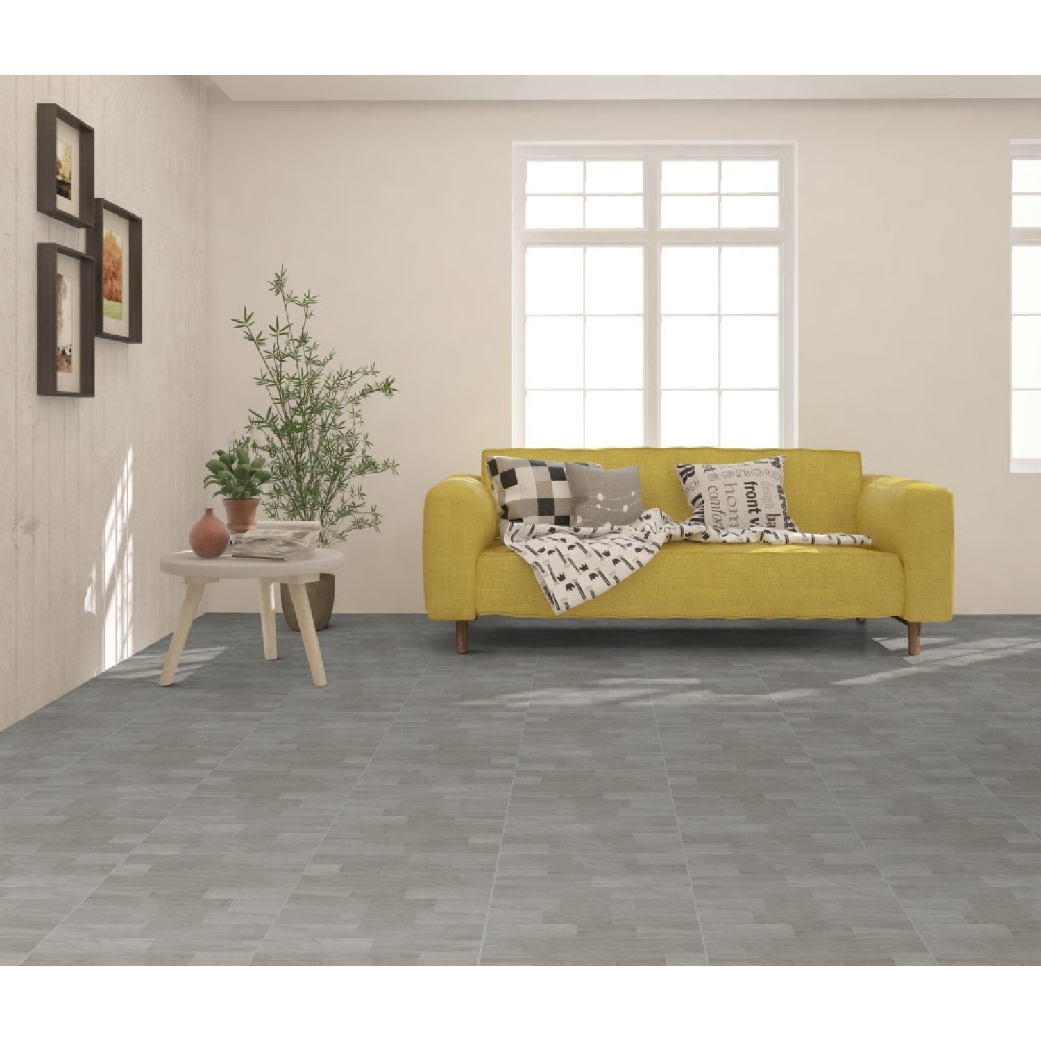 Marbella กระเบื้องเซรามิคปูพื้น 40X40 ซม. รุ่น ไม้ศุภโชค เทา (MB) Matt (6P)