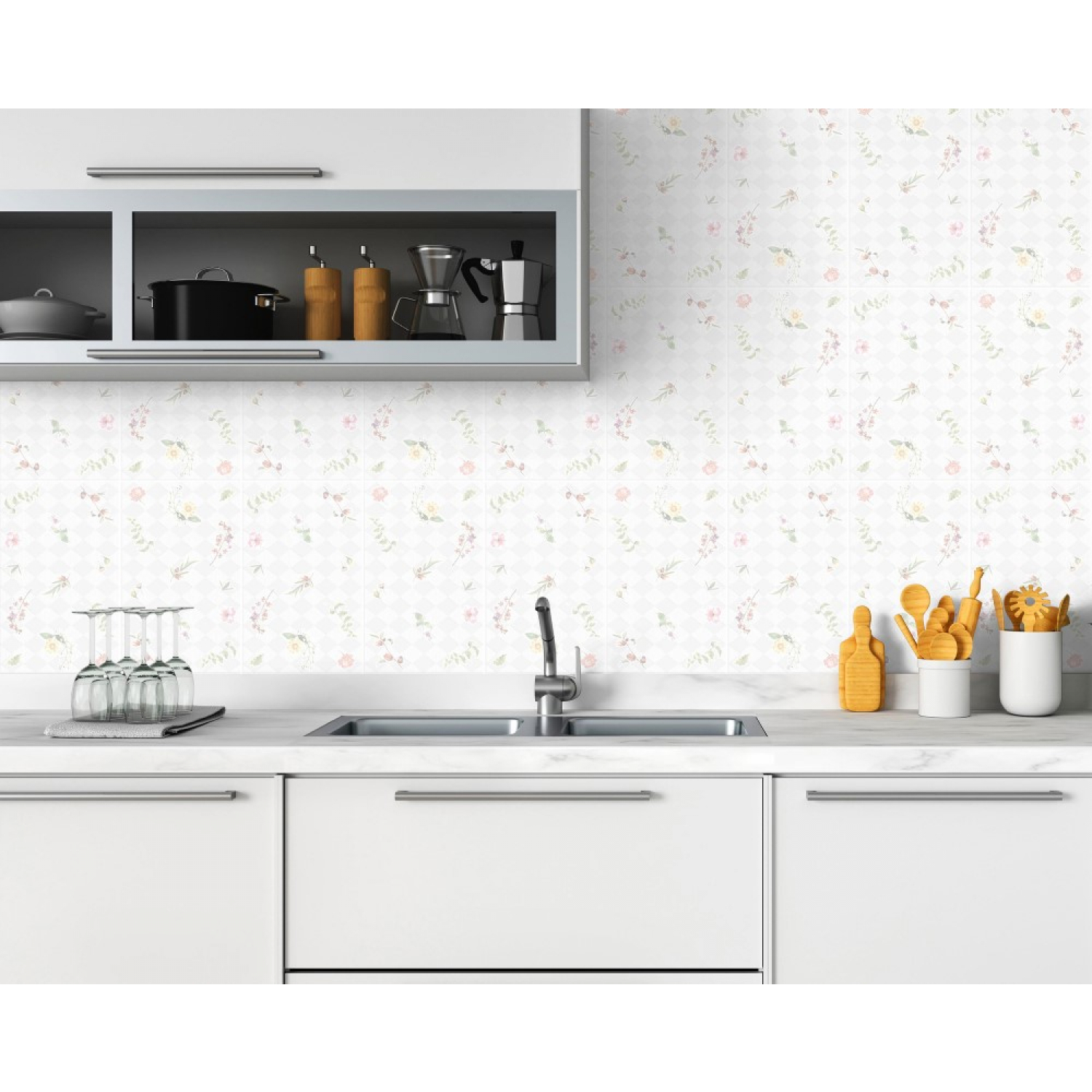 Marbella 25X40 ซม. กระเบื้องปูผนัง รุ่น ในสวนขวัญ (MB) (10P) Gloss A