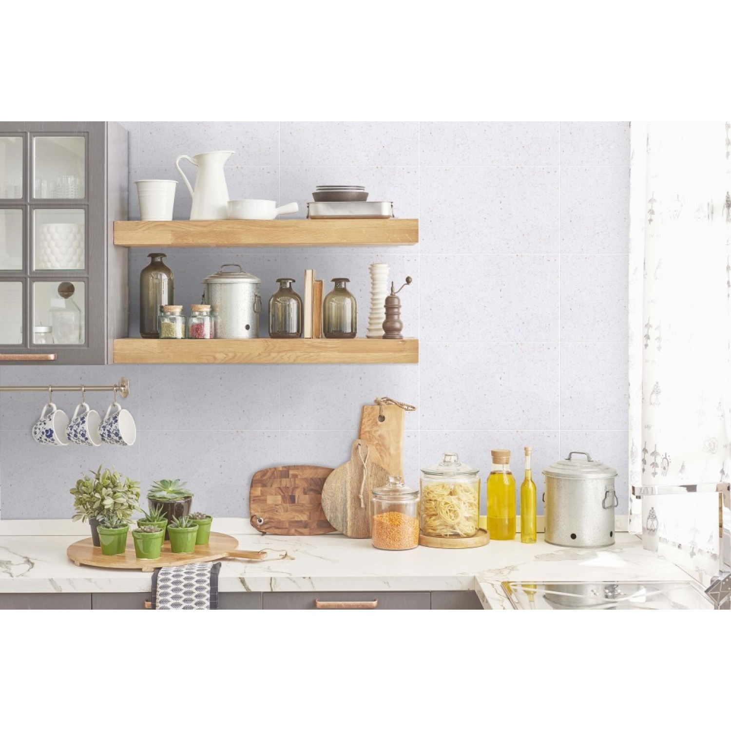 Marbella 25X40 ซม. กระเบื้องปูผนัง รุ่น มณีนพเก้า ขาว (MB)(10P) Gloss A