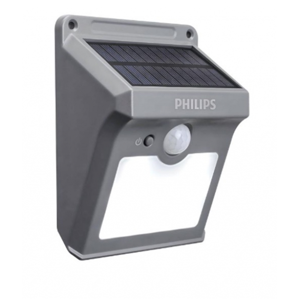 PHILIPS โคมไฟผนังโซล่าเซลล์โมชั่นเซ็นเซอร์ BWS010G2 แสงเดย์ไลท์ 50 ลูเมน