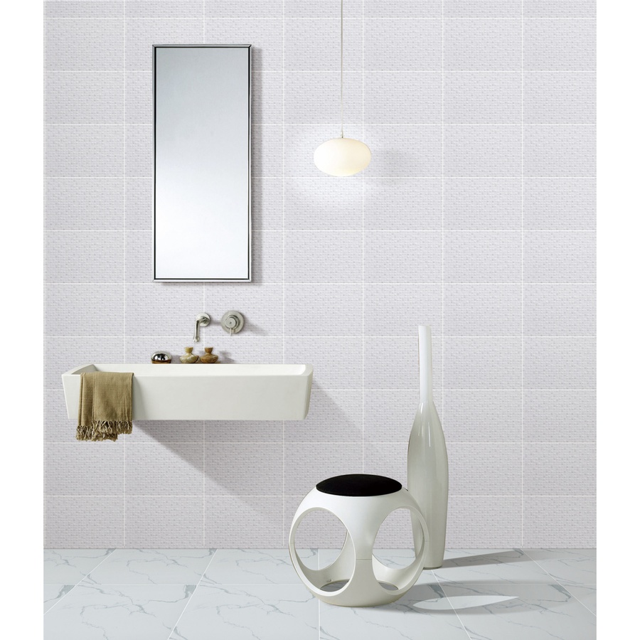Marbella กระเบื้องเซรามิคปูผนัง 20X30 ซม. นาโน สแควร์ ไวท์ Y2367 Gloss (25P)