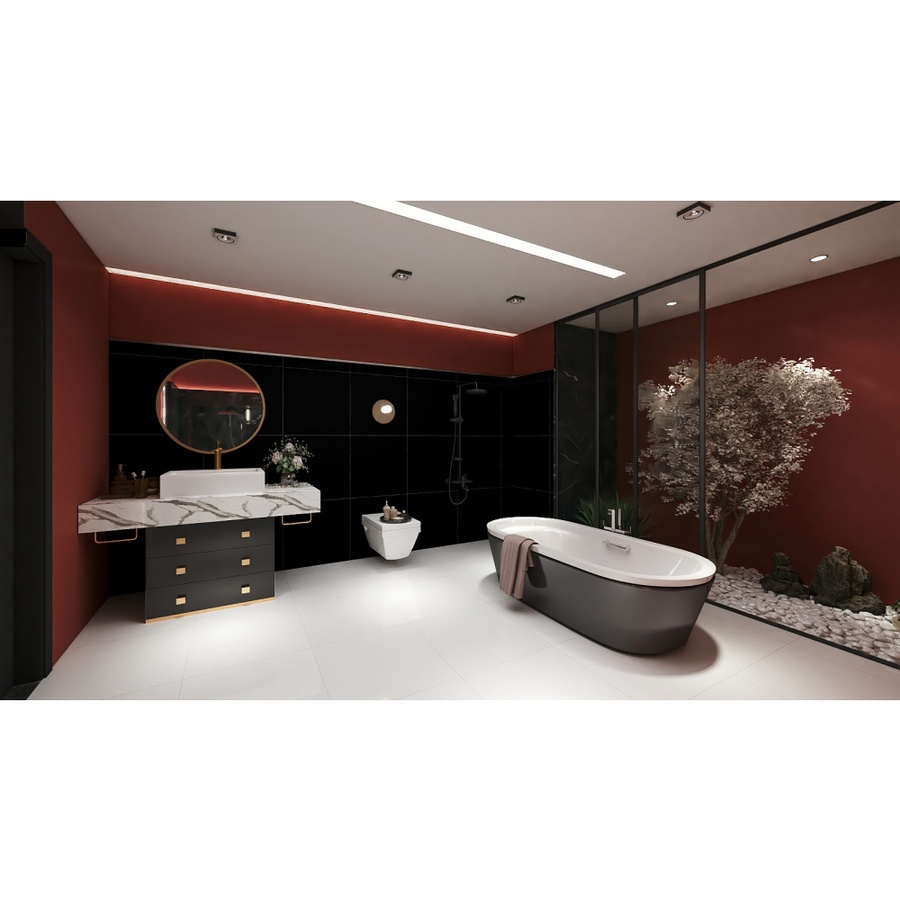 Marbella กระเบื้องพอร์ซเลน 60x60 ซม. King white PHK-CK6Y000PA (JZ0600) Glossy (4P)
