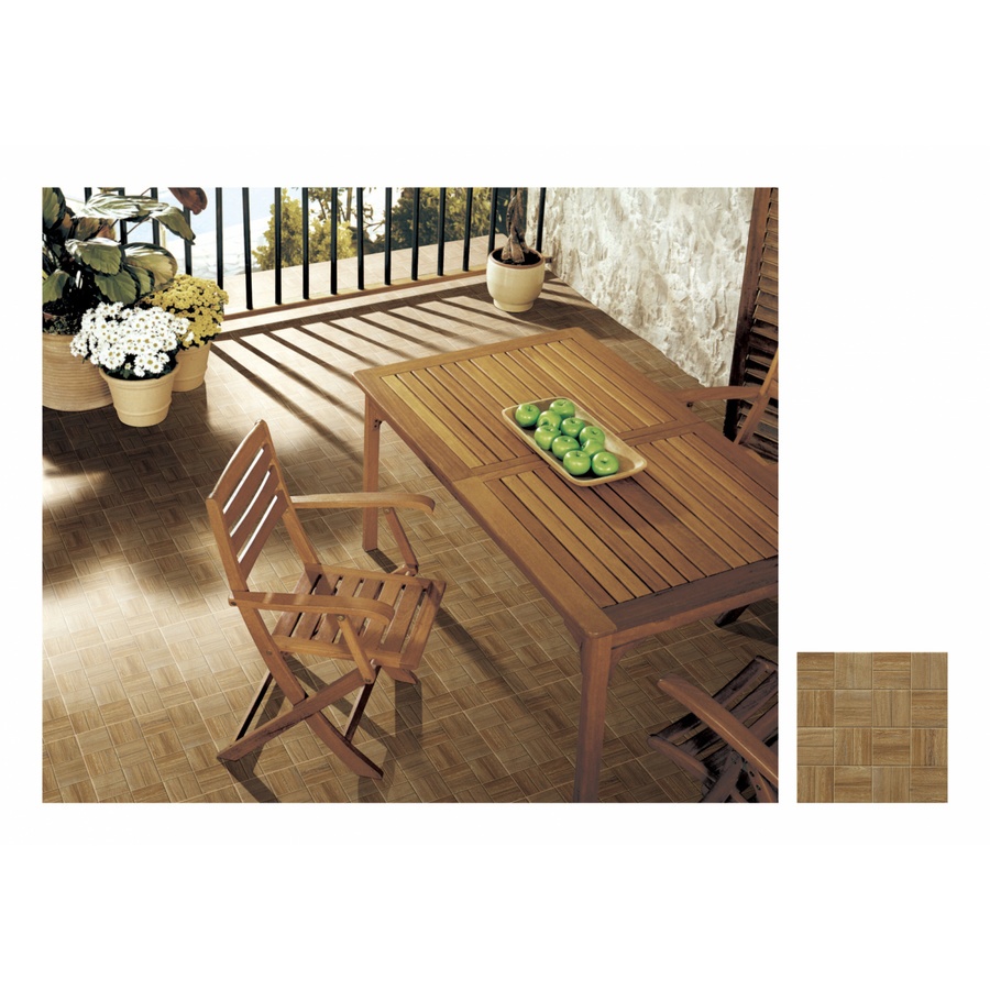 Marbella กระเบื้องเซรามิคปูพื้น 30X30 ซม. พีนัทสมอลวู้ด ZX207 Satin (17P)