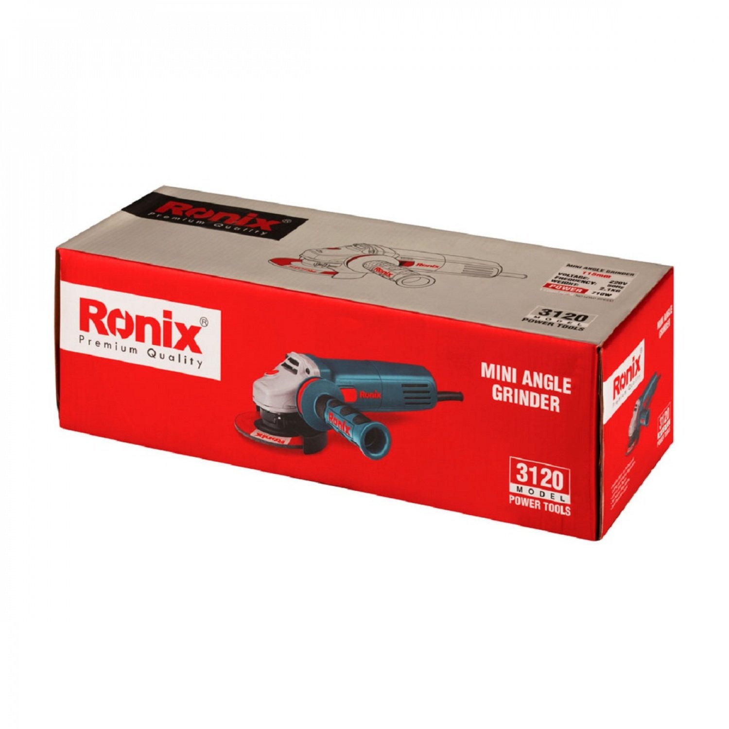 RONIX เครื่องเจียรไฟฟ้า 4 นิ้ว 710W สวิทซ์ข้าง (มีสาย) รุ่น 3120