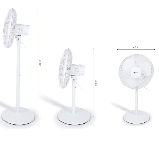 MIDEA พัดลมตั้งพื้น FS40-18C สีขาว