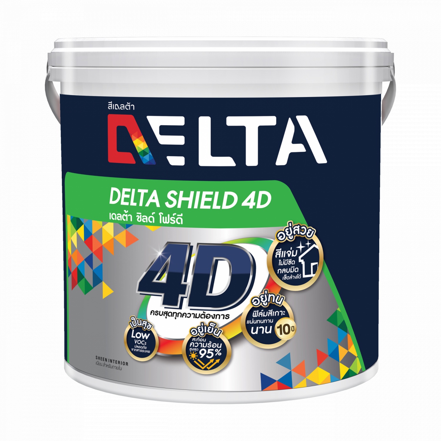 Deltaสีน้ำภายในชนิดเนียนเดลต้าชิลด์ 4D เบส D 1 กล.