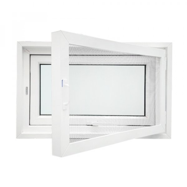 WINDOW ASIA (10MAX) UPVC หน้าต่างบานกระทุ้ง 80X50 ซม. สีขาว พร้อมมุ้ง