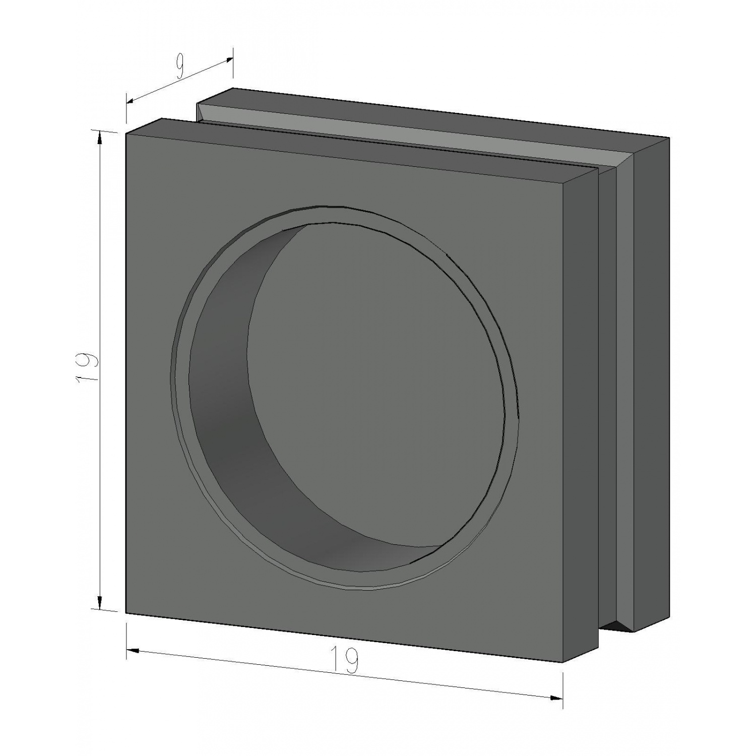 วีบล็อค อิฐบล็อกทึบ แบบสเฟียร์พลัส ขนาด 19x19x9ซม.