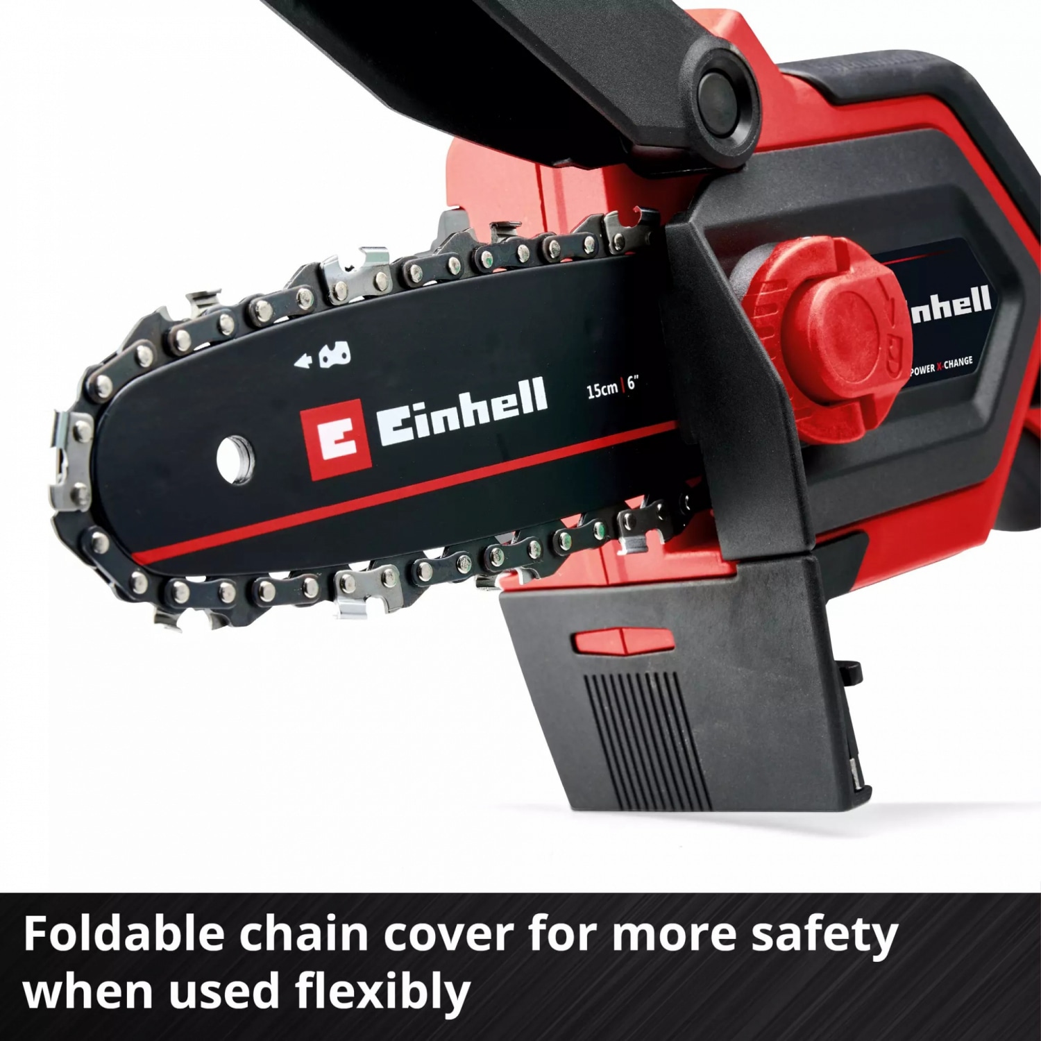 Einhell เครื่องตัดพุ่ม ขนาด 18V ความยาวบาร์โซ่ 15cm. รุ่น GE-PS18/15 Li Brushless Solo