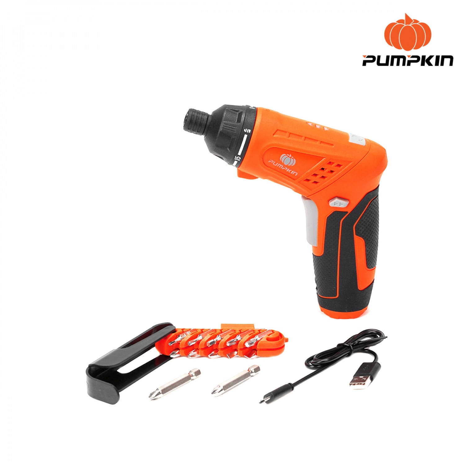 PUMPKIN ไขควงไฟฟ้าไร้สาย ขนาด 4.0V 15ตัว/ชุด รุ่น J-4D1501S15 (50332)