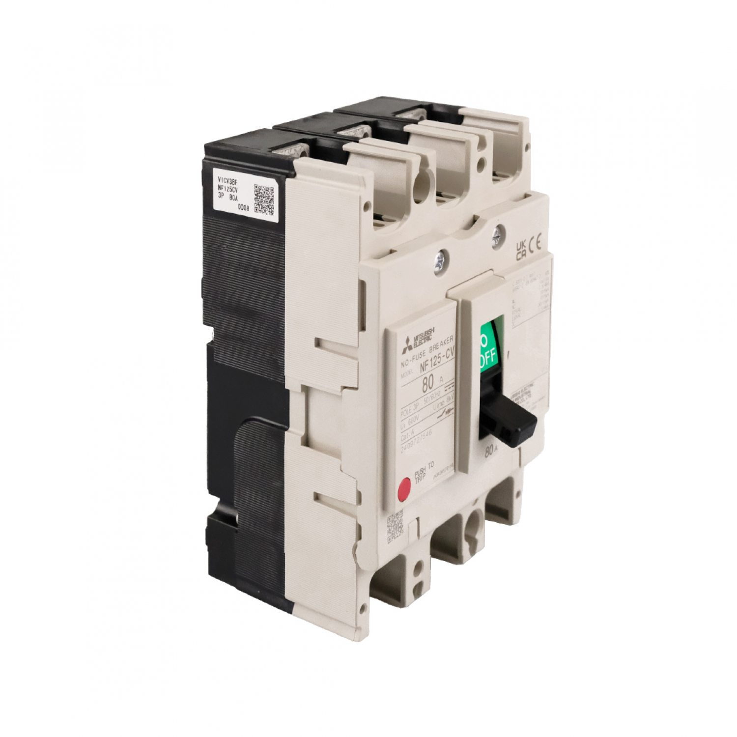 MITSUBISHI สวิตช์ตัดตอน BREAKER NF125 MITSUBISHI CV10/80 380V Model NF125CV-3P80A-MT