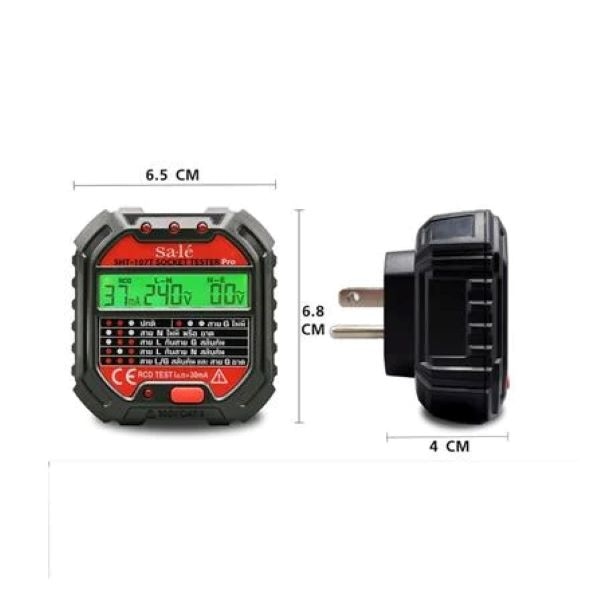 Sa.le AC Outlet tester : ซาเล่ อุปกรณ์วัดระบบสายดิน SHT-107T-MT