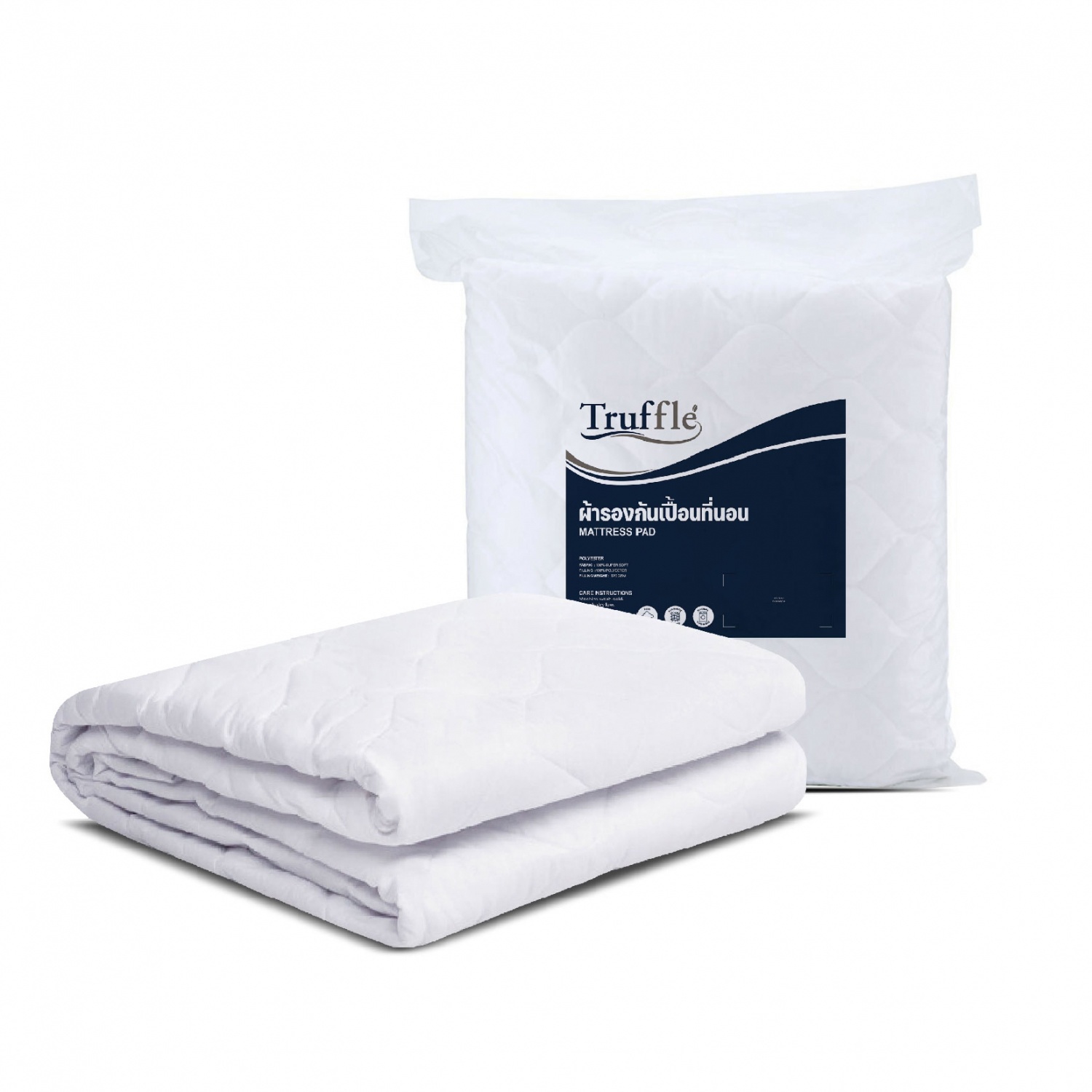 TRUFFLE ผ้ารองกันเปื้อนแบบรัดมุม รุ่น MEDIUM ขนาด 5 ฟุต สีขาว
