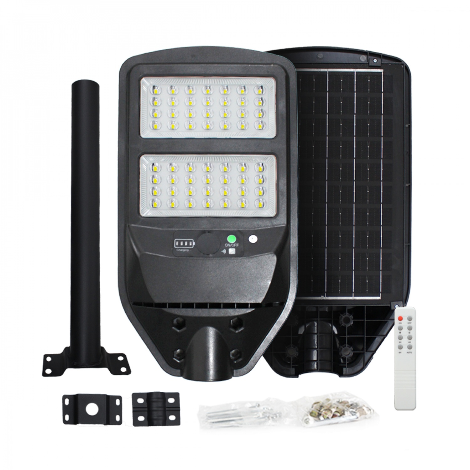 V.E.G. lighting โคมไฟถนนโซล่าเซลล์ 100W แสงขาว รุ่น ZQ-CJ2 สีดำ