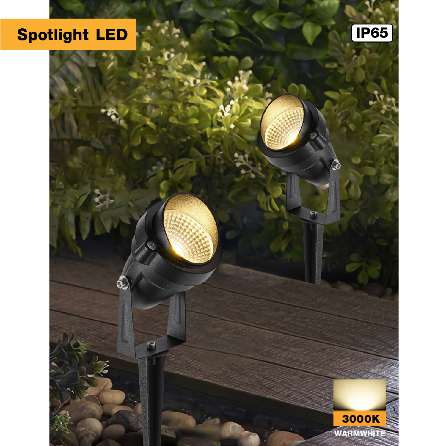 EILON โคมไฟปักดิน 5W แสงวอร์ม รุ่นTL-3026A/BK สีดำ