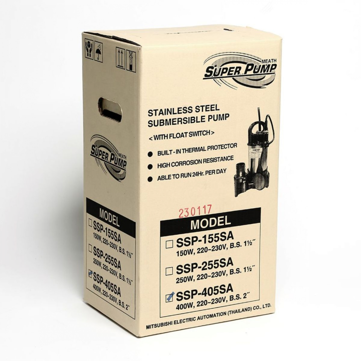 ปั๊มจุ่มสแตนเเลส มีลูกลอย SSP-405SA