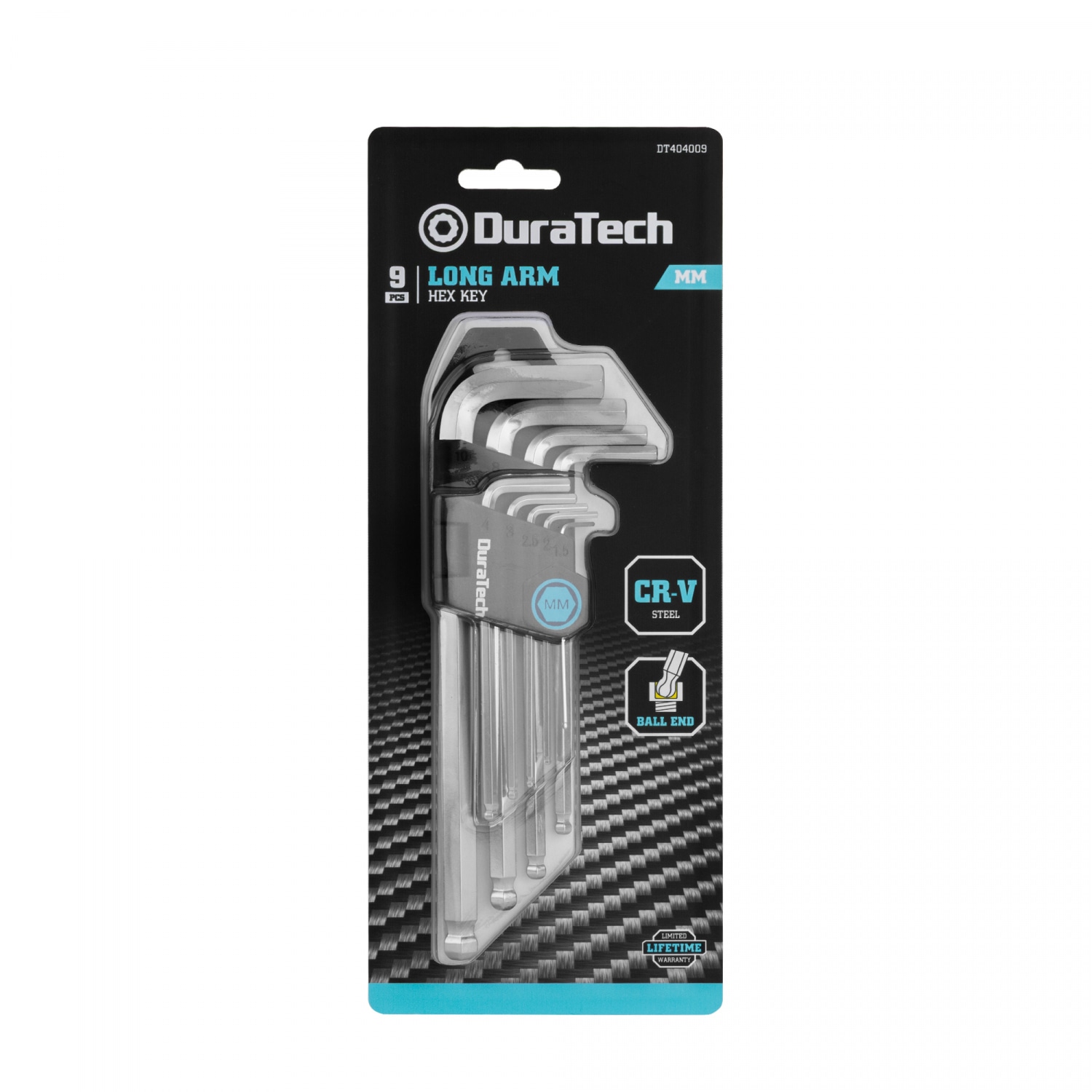 Duratech ชุดปะแจแอลหกเหลี่ยม  9 ชิ้น แบบสั้น (เมตริก) รุ่น DT404009