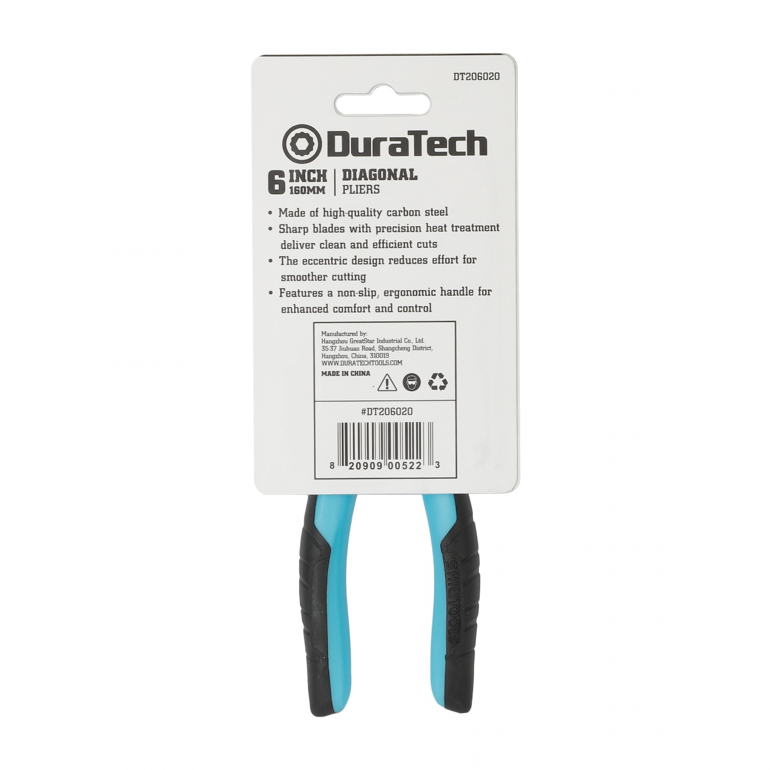 Duratech คีมปากเฉียง CR - V ขนาด 6 นิ้ว รุ่น DT206020