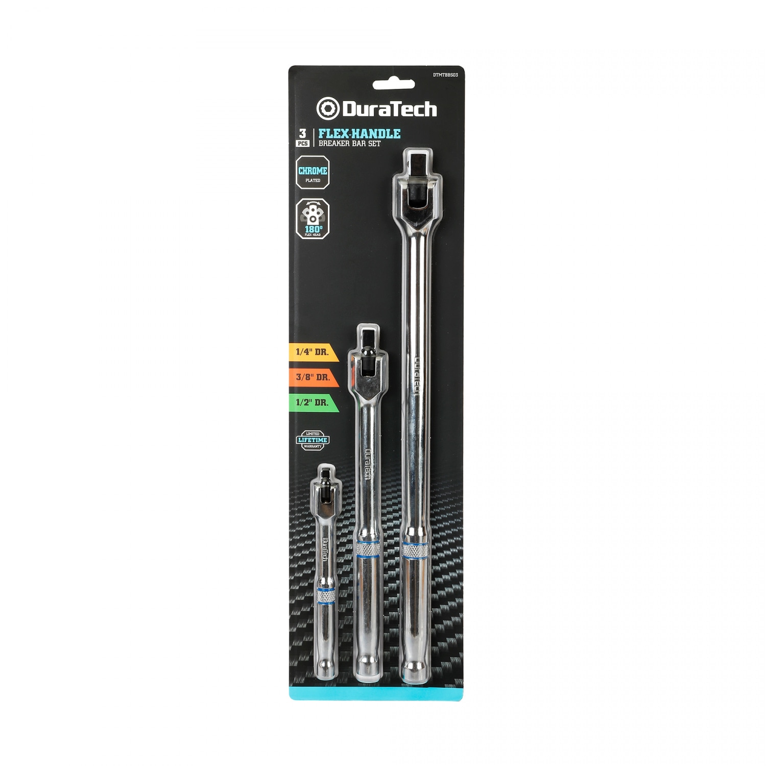 Duratech ชุดด้ามบ็อกเบรกเกอร์บาร์ 3 ชิ้น รุ่น DTMTBBS03