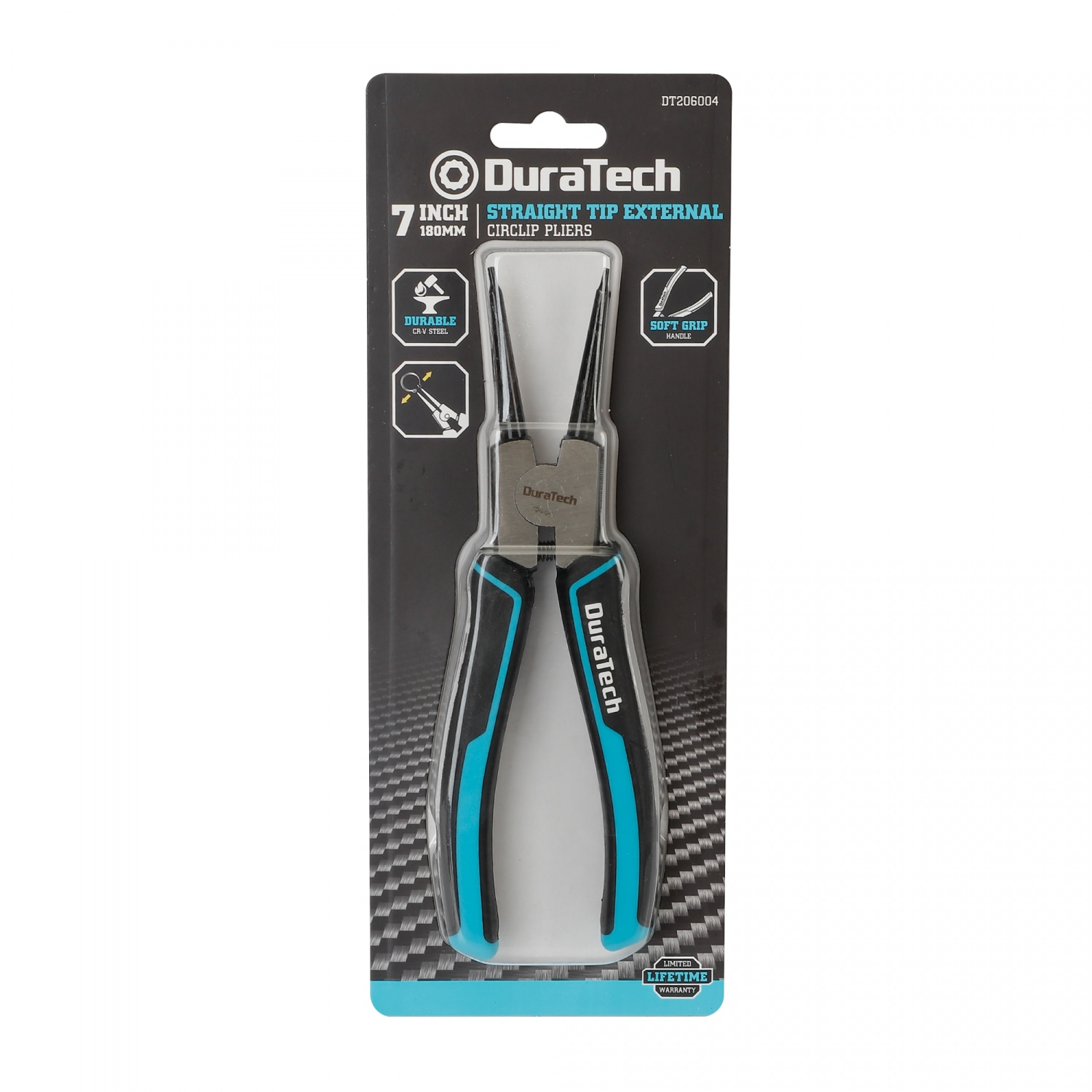 Duratech คีมถ่างแหวนปากตรง ขนาด 180 มม. (7 นิ้ว) รุ่น DT206004