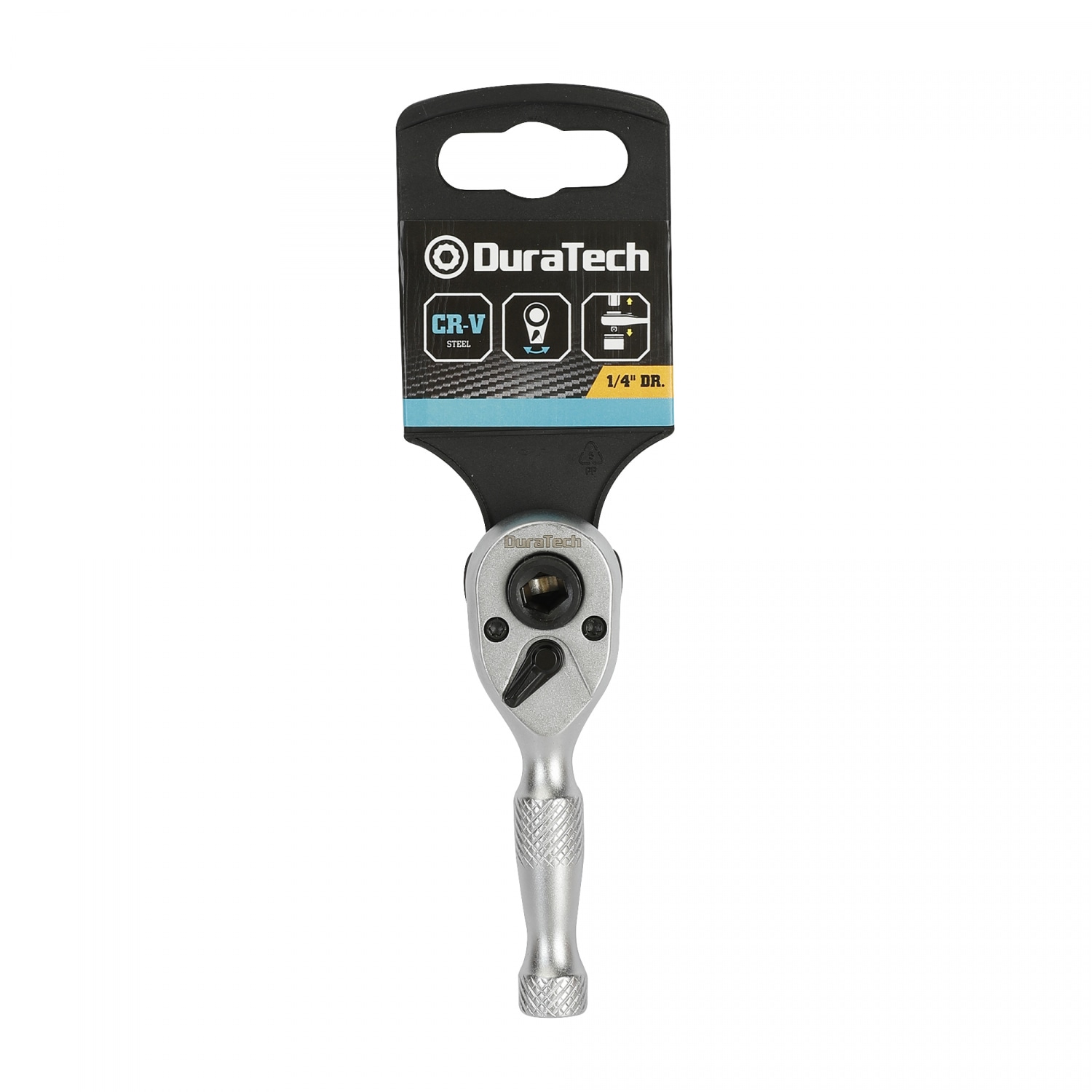 Duratech ด้ามบ๊อกซ์ ( ด้ามฟรี ) หัวคู่แบบสั้น ขนาด 1/4 นิ้ว รุ่น DT401008