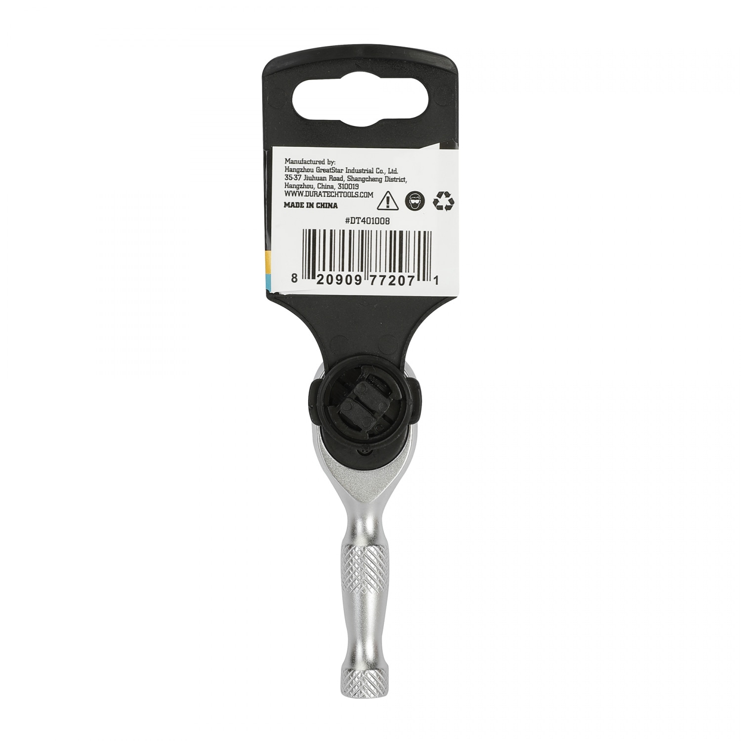 Duratech ด้ามบ๊อกซ์ ( ด้ามฟรี ) หัวคู่แบบสั้น ขนาด 1/4 นิ้ว รุ่น DT401008