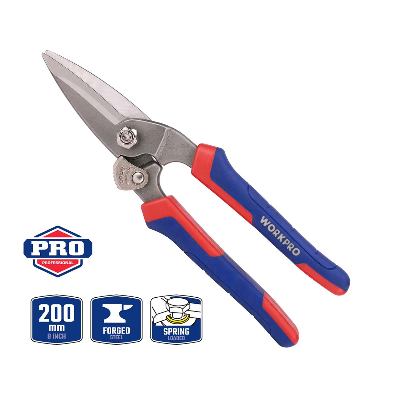 WORKPRO กรรไกรตัดแผ่นโลหะอเนกประสงค์ ขนาด 200 มม. (8 นิ้ว) รุ่น WP214009