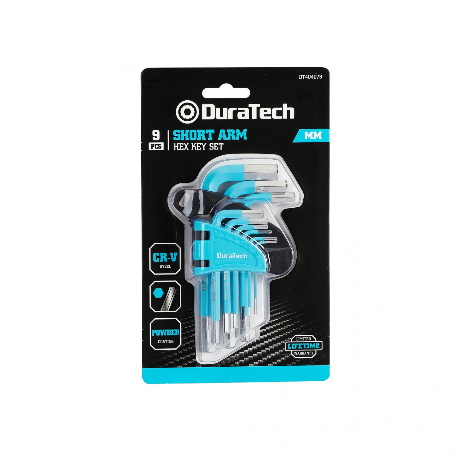 Duratech ชุดประแจหกเหลี่ยม 9 ชิ้น (เมตริก) รุ่น DT404079