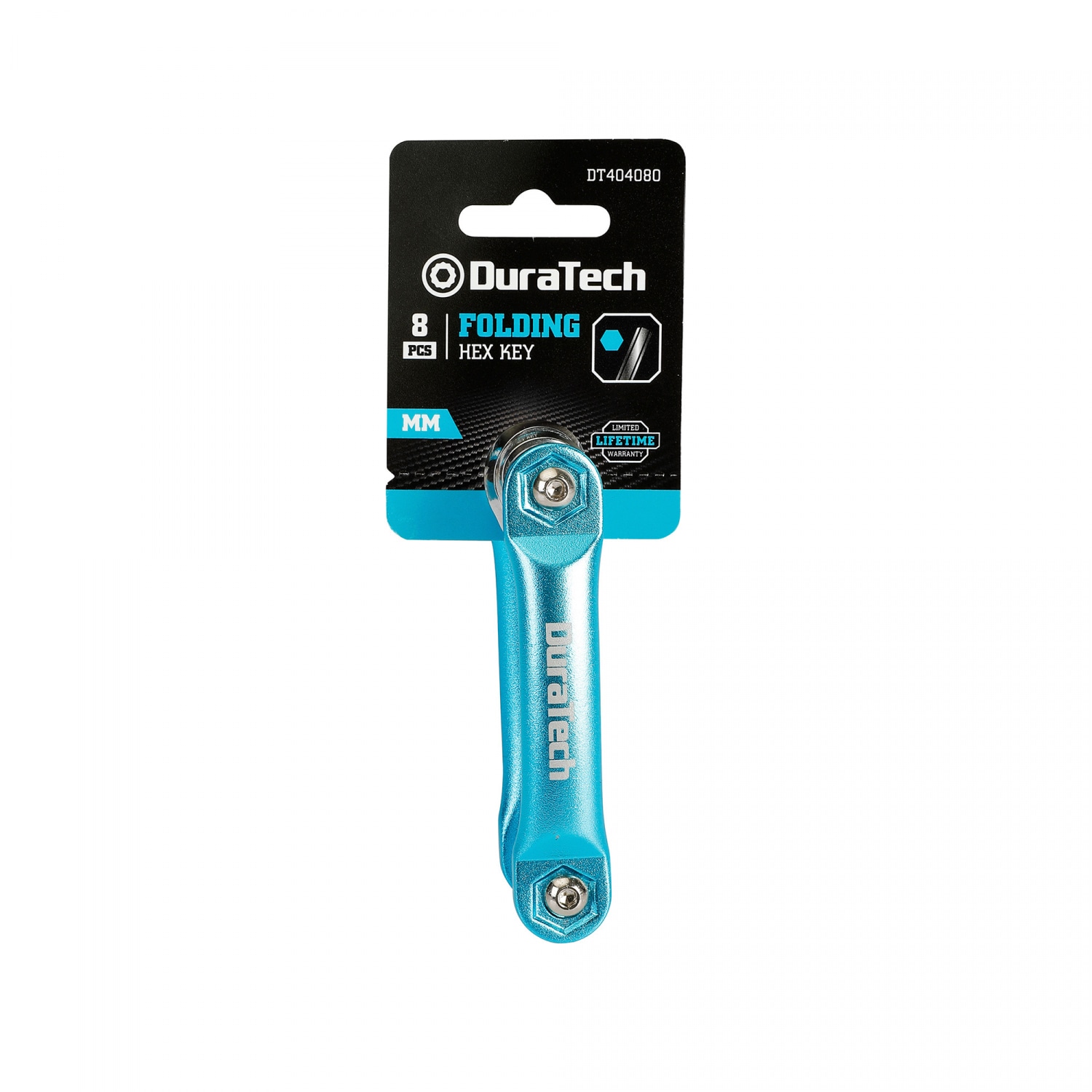 Duratech ชุดประแจแอลหกเหลี่ยมแบบพับได้ 8 ชิ้น(เมตริก) รุ่น DT404080