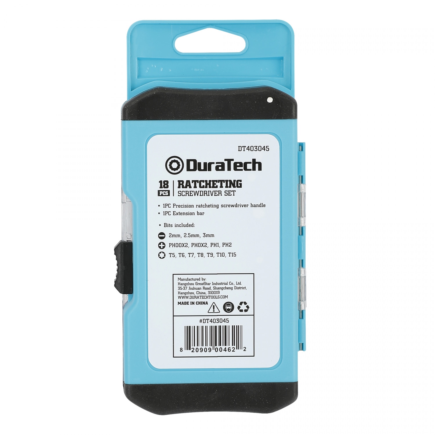 Duratech ชุดไขควงดับเบิ้ลไดร์ 18 ชิ้น รุ่น DT403045