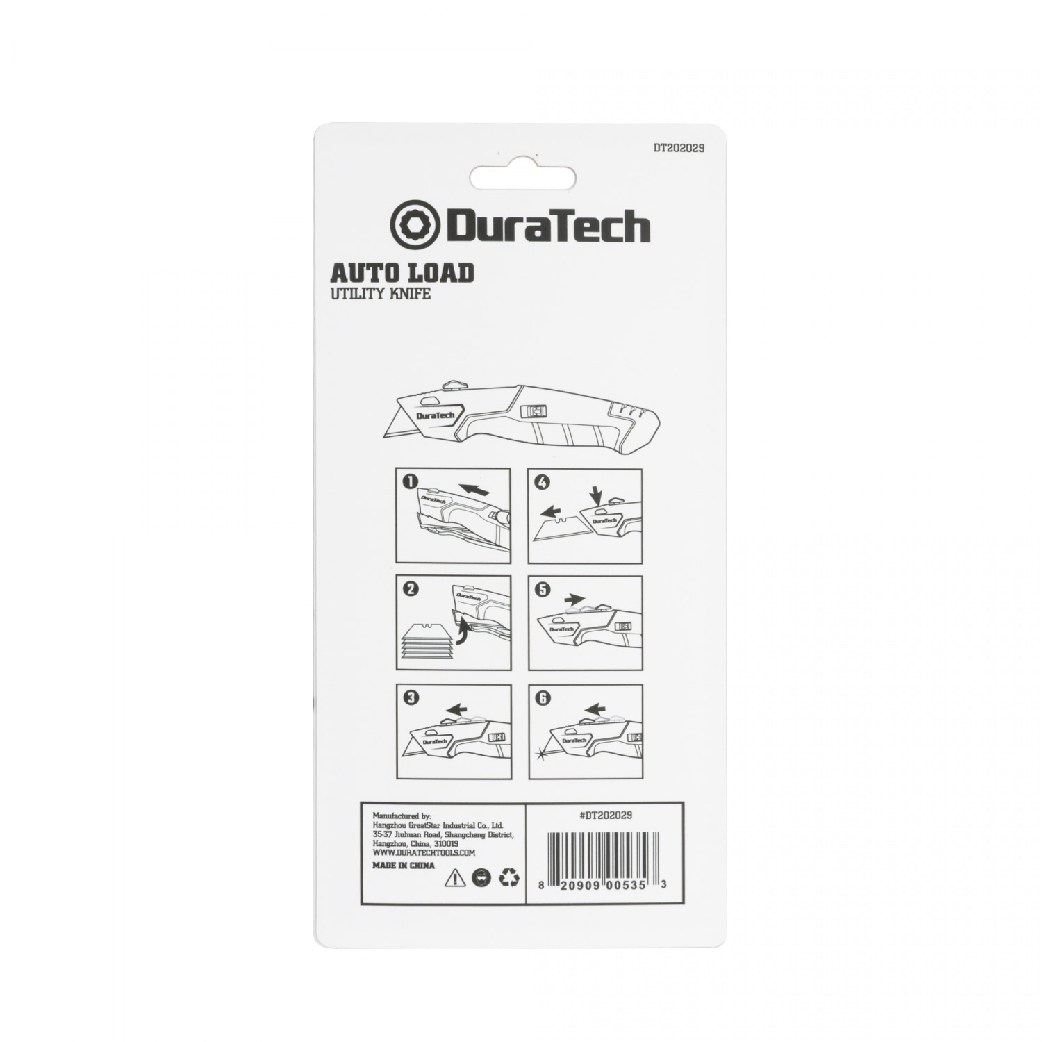Duratech มีดคัตเตอร์อเนกประสงค์ พร้อมที่เก็บใบมีด รุ่น DT202029
