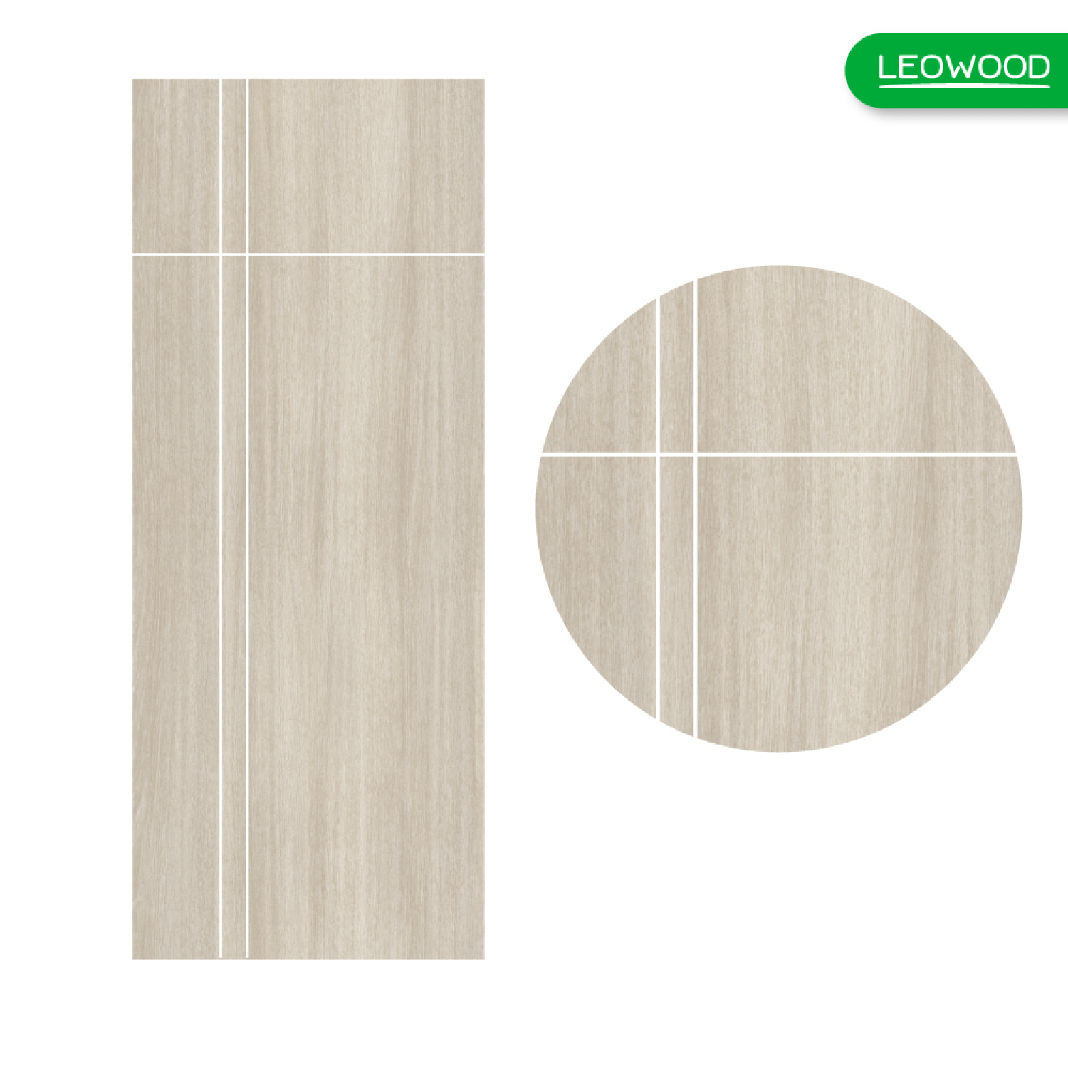 LWD ประตู UPVC ห้องน้ำ สี Tango ลาย 3 ขนาด 70x200 ซม.