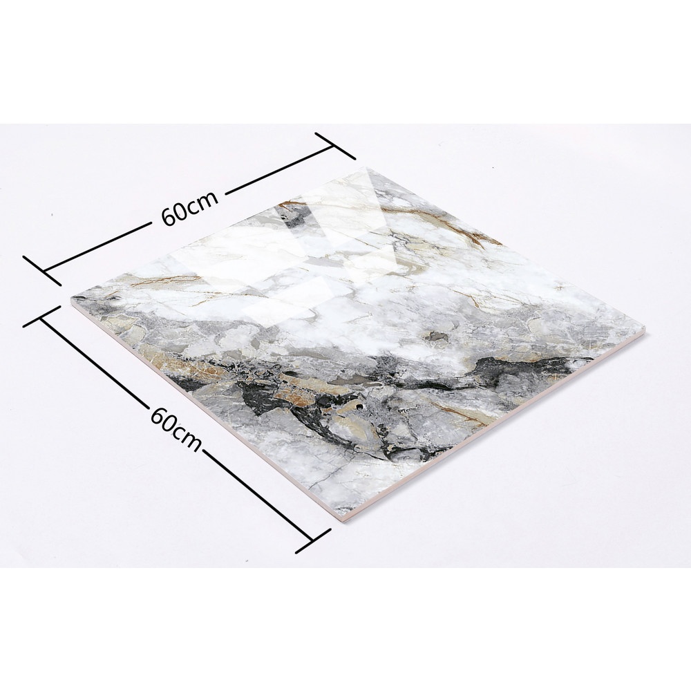 Marbella กระเบื้องพอร์ซเลนปูพื้น 60x60 ซม. รุ่น อิตาโน่ XQ3406 ผิวเงา random (4P)
