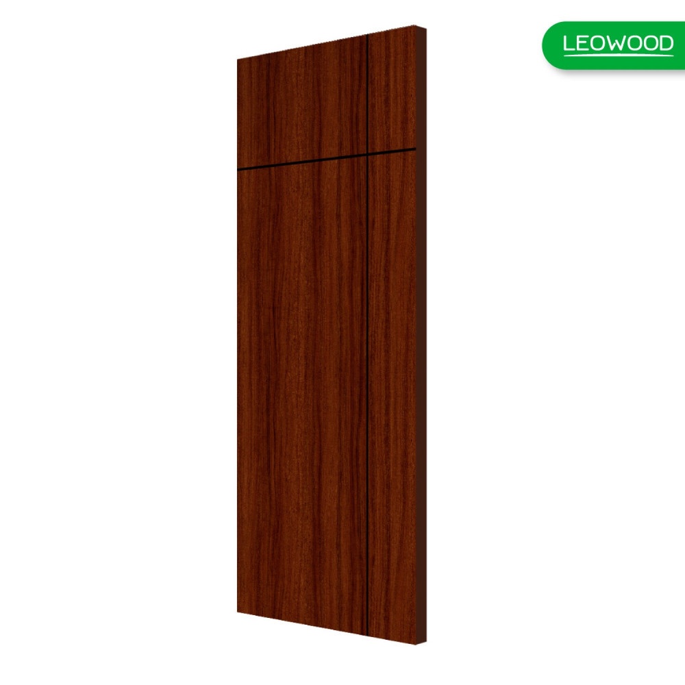 LEOWOOD ประตูปิดผิวเมลามีน iDoor S6 ลาย 03 - Mahogany ขนาด 80x200 ซม