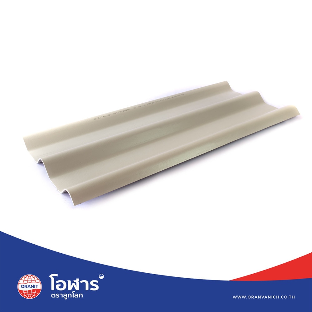 โอฬาร กระเบื้องหลังคาลอนคู่ 0.5x50x150 ซม. สีไททาเนี่ยม