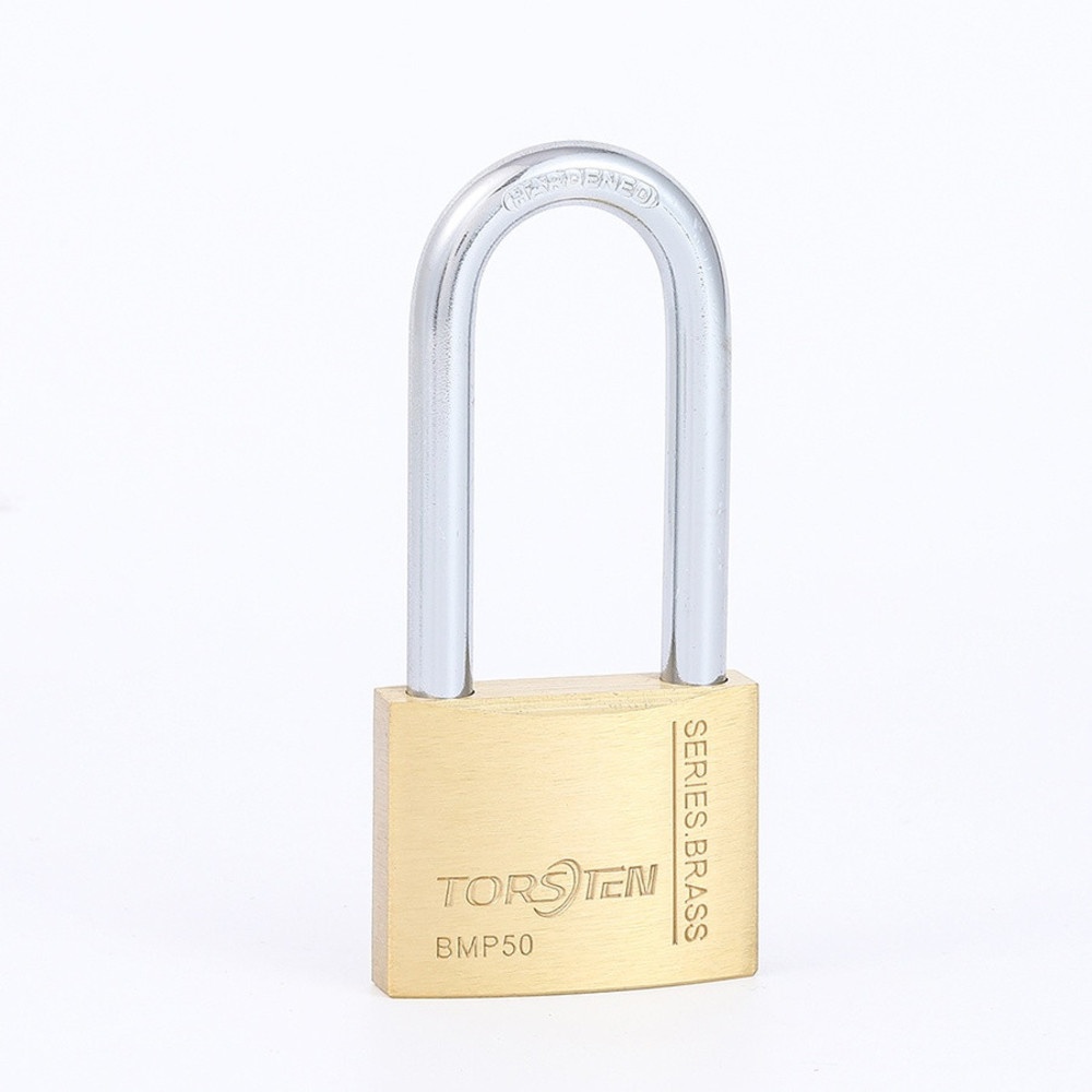 TORSTEN กุญแจคล้องทองเหลืองระบบสปริง 50มม. BMP-265-L (ห่วงยาว)