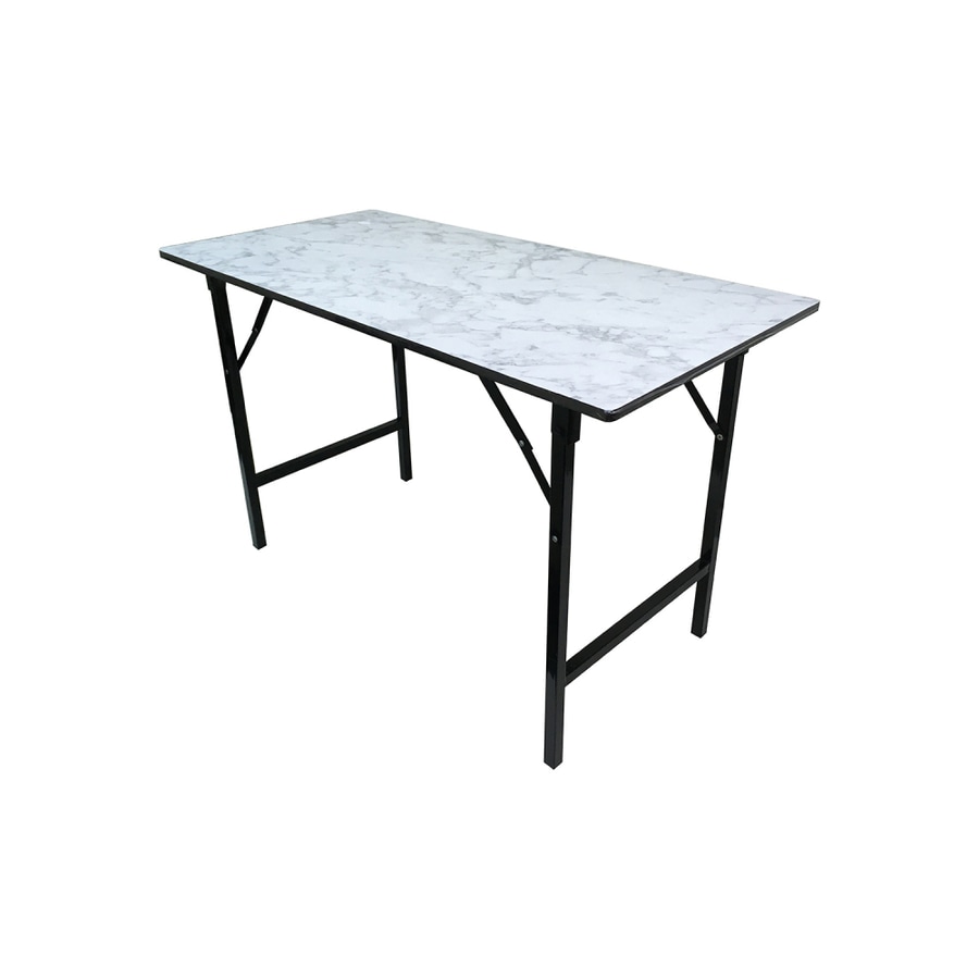 DELICATO โต๊ะเอนกประสงค์ รุ่นMD443 Torano ขนาด 60x120x75 ซม. ลายหินขาว