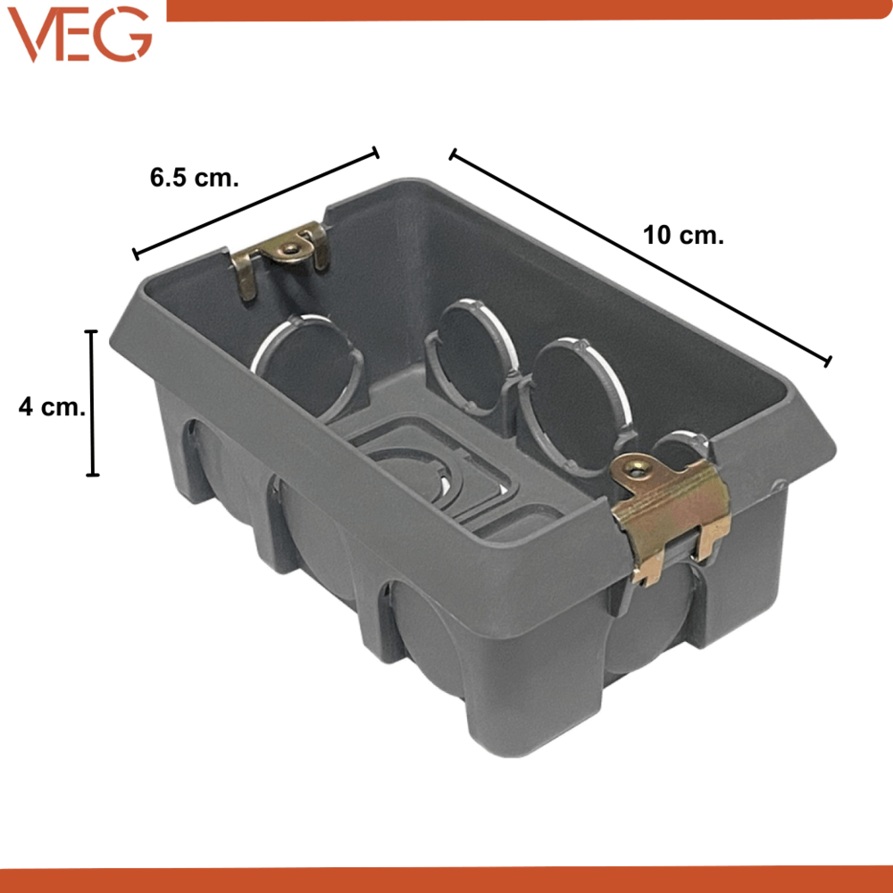 VEG บล็อกฝัง ขนาด 2x4นิ้ว สีเทา รุ่น 54774
