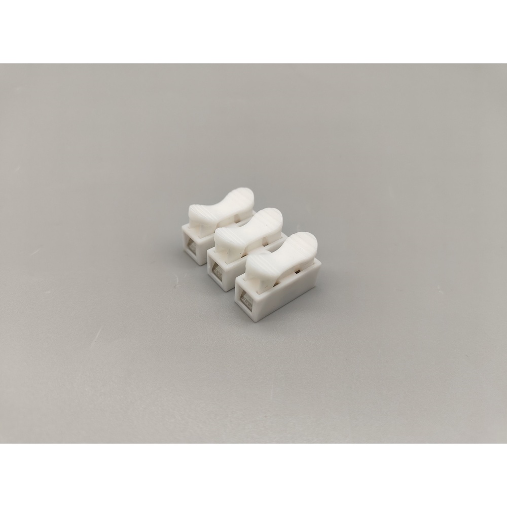 V.E.G. ลูกเต๋า แบบกด 3 ช่อง แบบถอดได้ 4 sq.mm. สีขาว 5Pcs/pack