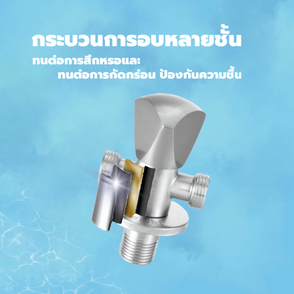 Verno สต๊อปวาล์วทองเหลือง 2ทาง รุ่น  PQS-C12SJ