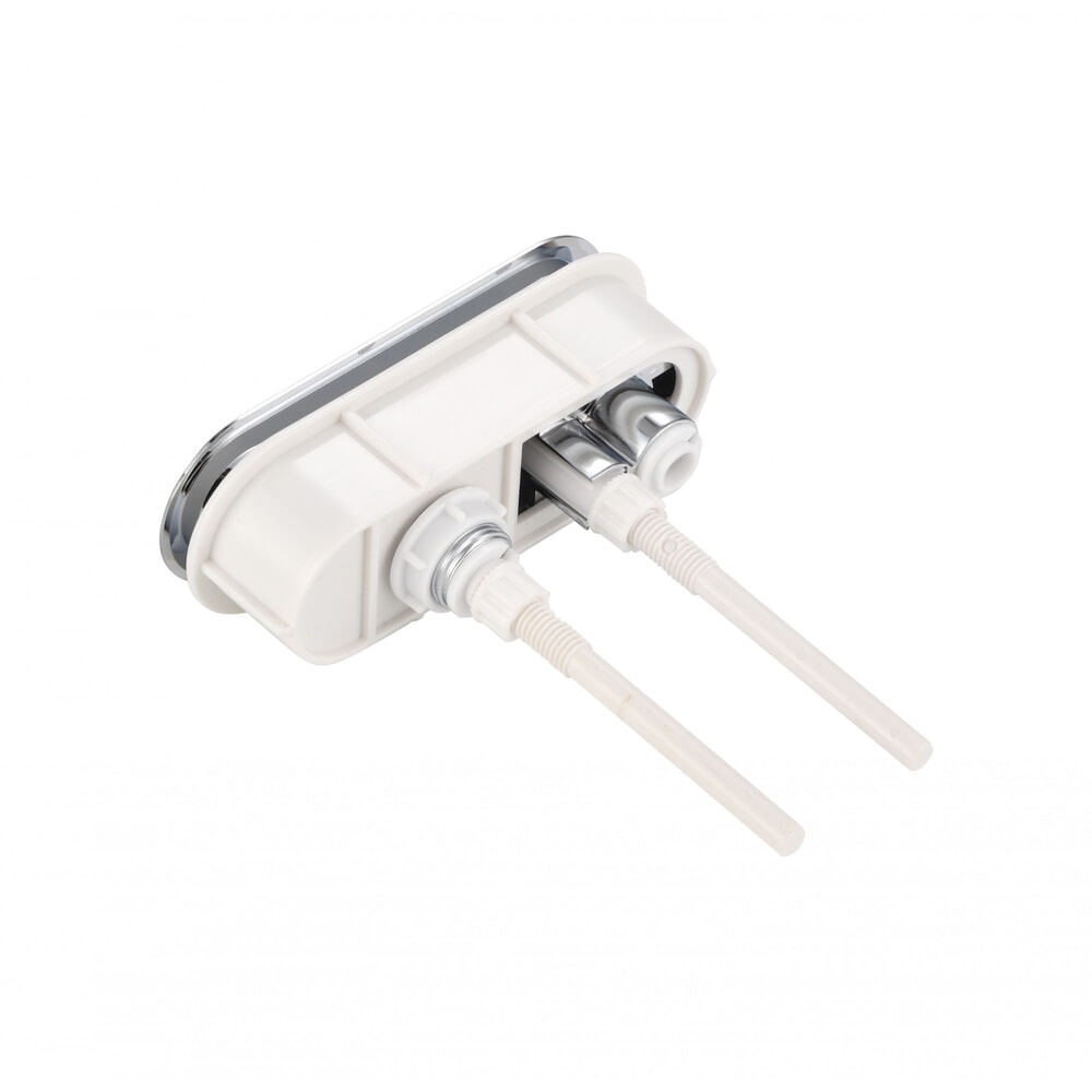Verno ชุดปุ่มกดชำระทรงแคปซูล 2 ระบบ รุ่น PQS-C2424C  ขนาด 100x30 มม.