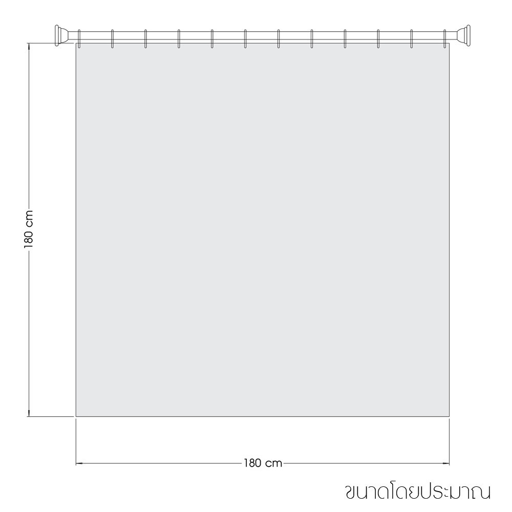 WSP ผ้าม่านห้องน้ำ PEVA ลายใบไม้ รุ่น SCP-18/U8047 ขนาด 180x180 ซม. สีฟ้า